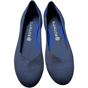 Rothy’s The Flat Slip On Shoes Maritime Navy Blue Woman's Size 12 Round Toe